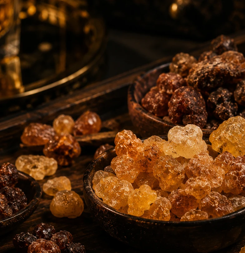 Rare resins used in luxury perfumery